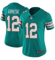 Nike Dolphins #12 Bob Griese Aqua Green Alternate Womens Stitched NFL Vapor Untouchable Limited Jersey