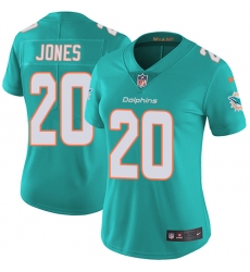 Nike Dolphins #20 Reshad Jones Aqua Green Team Color Womens Stitched NFL Vapor Untouchable Limited Jersey