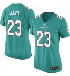 Nike Dolphins #23 Jay Ajayi Aqua Green Team Color Womens Stitched NFL Elite Jersey