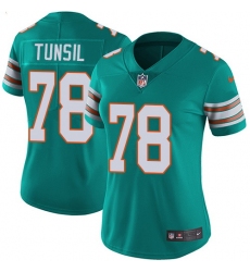 Nike Dolphins #78 Laremy Tunsil Aqua Green Alternate Womens Stitched NFL Vapor Untouchable Limited Jersey