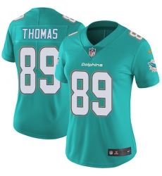 Nike Dolphins #89 Julius Thomas Aqua Green Team Color Womens Stitched NFL Vapor Untouchable Limited Jersey