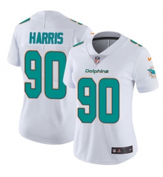 Nike Dolphins #90 Charles Harris White Womens Stitched NFL Vapor Untouchable Limited Jersey
