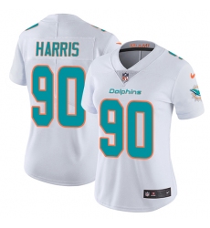 Nike Dolphins #90 Charles Harris White Womens Stitched NFL Vapor Untouchable Limited Jersey