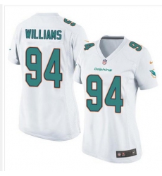 Nike Dolphins #94 Mario Williams White Womens Stitched NFL Elite Jersey