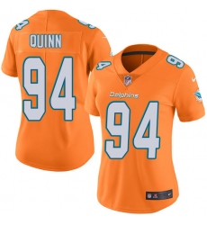 Nike Dolphins #94 Robert Quinn Orange Womens Stitched NFL Limited Rush Jersey