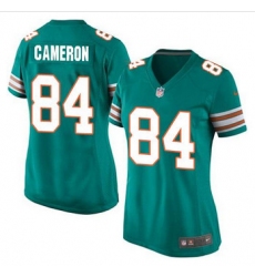 Women New Miami Dolphins #84 Jordan Cameron Aqua Green Alternate Stitched NFL Elite Jersey