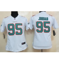 Women Nike Miami Dolphins 95 Dion Jordan White LIMITED NFL Jerseys 2013 New Style