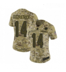 Womens Miami Dolphins 14 Ryan Fitzpatrick Limited Camo 2018 Salute to Service Football Jersey