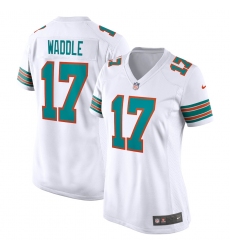 Women's Miami Dolphins #17 Jaylen Waddle White Vapor Untouchable Stitched NFL Jersey