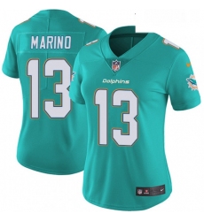 Womens Nike Miami Dolphins 13 Dan Marino Aqua Green Team Color Vapor Untouchable Limited Player NFL Jersey