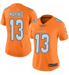 Womens Nike Miami Dolphins 13 Dan Marino Limited Orange Rush Vapor Untouchable NFL Jersey