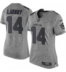 Womens Nike Miami Dolphins 14 Jarvis Landry Limited Gray Gridiron NFL Jersey