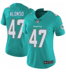 Womens Nike Miami Dolphins 47 Kiko Alonso Aqua Green Team Color Vapor Untouchable Limited Player NFL Jersey