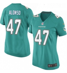 Womens Nike Miami Dolphins 47 Kiko Alonso Game Aqua Green Team Color NFL Jersey