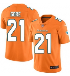 Nike Dolphins #21 Frank Gore Orange Youth Stitched NFL Limited Rush Jersey