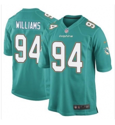 Nike Dolphins #94 Mario Williams Aqua Green Team Color Youth Stitched NFL Elite Jersey