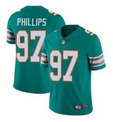 Nike Dolphins #97 Jordan Phillips Aqua Green Alternate Youth Stitched NFL Vapor Untouchable Limited Jersey