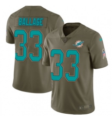 Youth Kalen Ballage Miami Dolphins Limited Salute to Service Nike Jersey Green