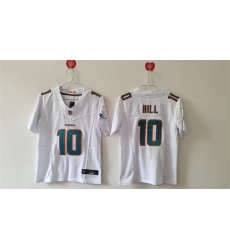 Youth Miami Dolphins 10 Tyreek Hill White 2023 F U S E Vapor Limited Stitched Football Jersey