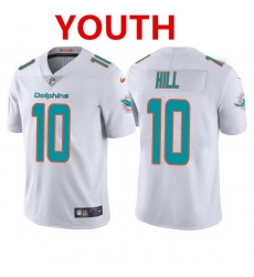 Youth Miami Dolphins 10 Tyreek Hill White Vapor Untouchable Limited Stitched Jersey