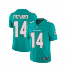 Youth Miami Dolphins 14 Ryan Fitzpatrick Aqua Green Team Color Vapor Untouchable Limited Player Football Jersey