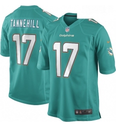 Youth Nike Miami Dolphins 17 Ryan Tannehill Game Aqua Green Team Color NFL Jersey