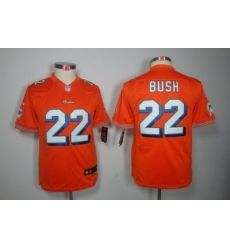 Youth Nike Miami Dolphins 22# Reggie Bush Orange Color[Youth Limited Jerseys]