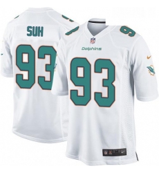 Youth Nike Miami Dolphins 93 Ndamukong Suh Game White NFL Jersey