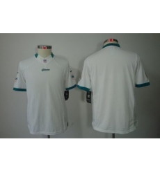 Youth Nike NFL Miami Dolphins Blank White Color[Youth Limited Jerseys]