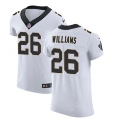 Elite Nike White Mens P. J. Williams Road Jersey NFL 26 New Orleans Saints Vapor Untouchable