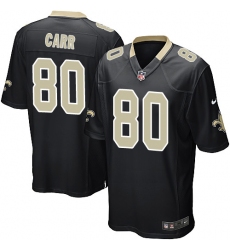 Game Nike Black Mens Austin Carr Home Jersey NFL 80 New Orleans Saints