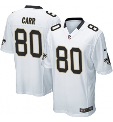 Game Nike White Mens Austin Carr Road Jersey NFL 80 New Orleans Saints