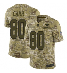 Limited Nike Camo Mens Austin Carr Jersey NFL 80 New Orleans Saints 2018 Salute to Service