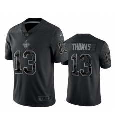 Men New Orleans Saints 13 Michael Thomas Black Reflective Limited Stitched Football Jersey