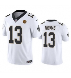 Men New Orleans Saints 13 Michael Thomas White 2023 F U S E  With John Madden Patch Vapor Limited Stitched Football Jersey