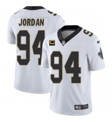Men New Orleans Saints 2022 #94 Cameron Jordan White With 4-star C Patch Vapor Untouchable Limited Stitched NFL Jersey
