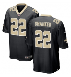 Men New Orleans Saints 22 Rashid Shaheed Black Stitched Football Game Jersey