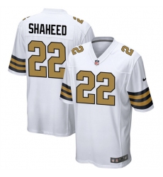 Men New Orleans Saints 22 Rashid Shaheed White Color Rush Stitched Football Game Jersey