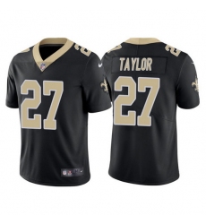 Men New Orleans Saints 27 Alontae Taylor Black Vapor Limited Stitched Jersey
