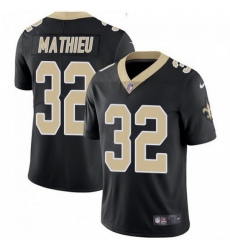 Men New Orleans Saints 32 Tyrann Mathieu Black Vapor Limited Stitched Jersey