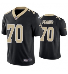 Men New Orleans Saints 70 Trevor Penning Black Vapor Limited Stitched jersey