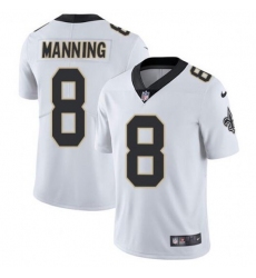 Men New Orleans Saints 8 Archie Manning 2021 White Vapor Untouchable Limited Stitched Jersey