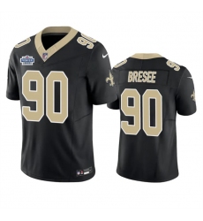 Men New Orleans Saints 90 Bryan Bresee Black 2023 F U S E  With Prem1ere Patch Vapor Untouchable Limited Stitched Football Jersey