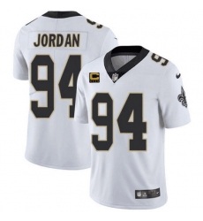Men New Orleans Saints 94 Cameron Jordan 2022 White With 4 Star C Patch Stitched Jersey