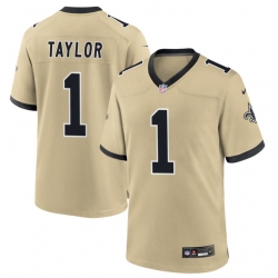 Men New Orleans Saints Alontae Taylor #1 Gold 2025 F U S E Alternate Vapor Limited Stitched Football Jersey