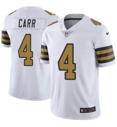 Men's New Orleans Saints #4 Derek Carr White Color Rush Limited Stitched Jersey