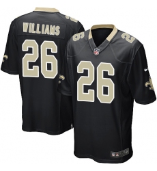 Mens Nike New Orleans Saints 26 P. J. Williams Game Black Team Color NFL Jersey