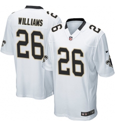 Mens Nike New Orleans Saints 26 P. J. Williams Game White NFL Jersey