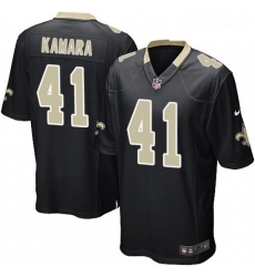 Mens Nike New Orleans Saints 41 Alvin Kamara Game Black Team Color NFL Jersey