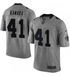 Mens Nike New Orleans Saints 41 Alvin Kamara Limited Gray Gridiron NFL Jersey